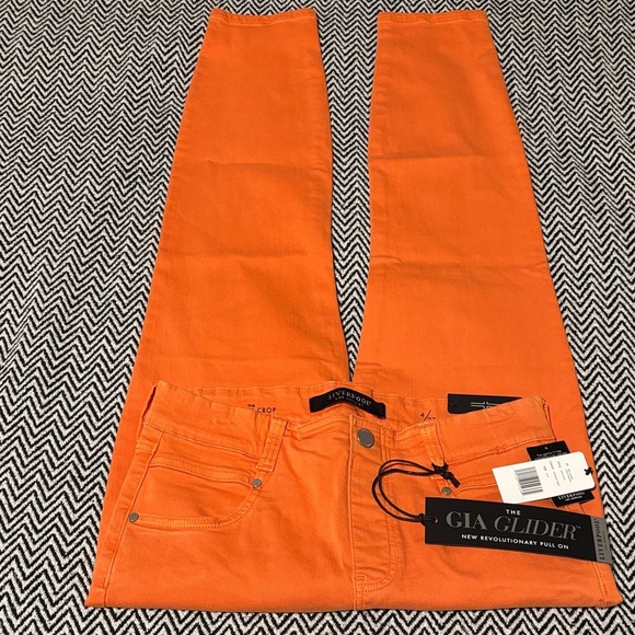 Liverpool Denim - Liverpool Gia Glider Crop Skinny Jeans in Orange | Sz 4/27